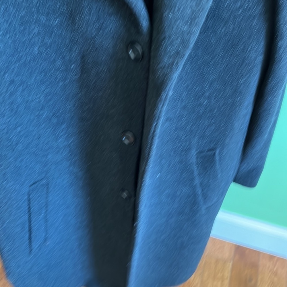 Wool & cashmere Hathaway Platinum black coat men’s - Picture 3 of 10